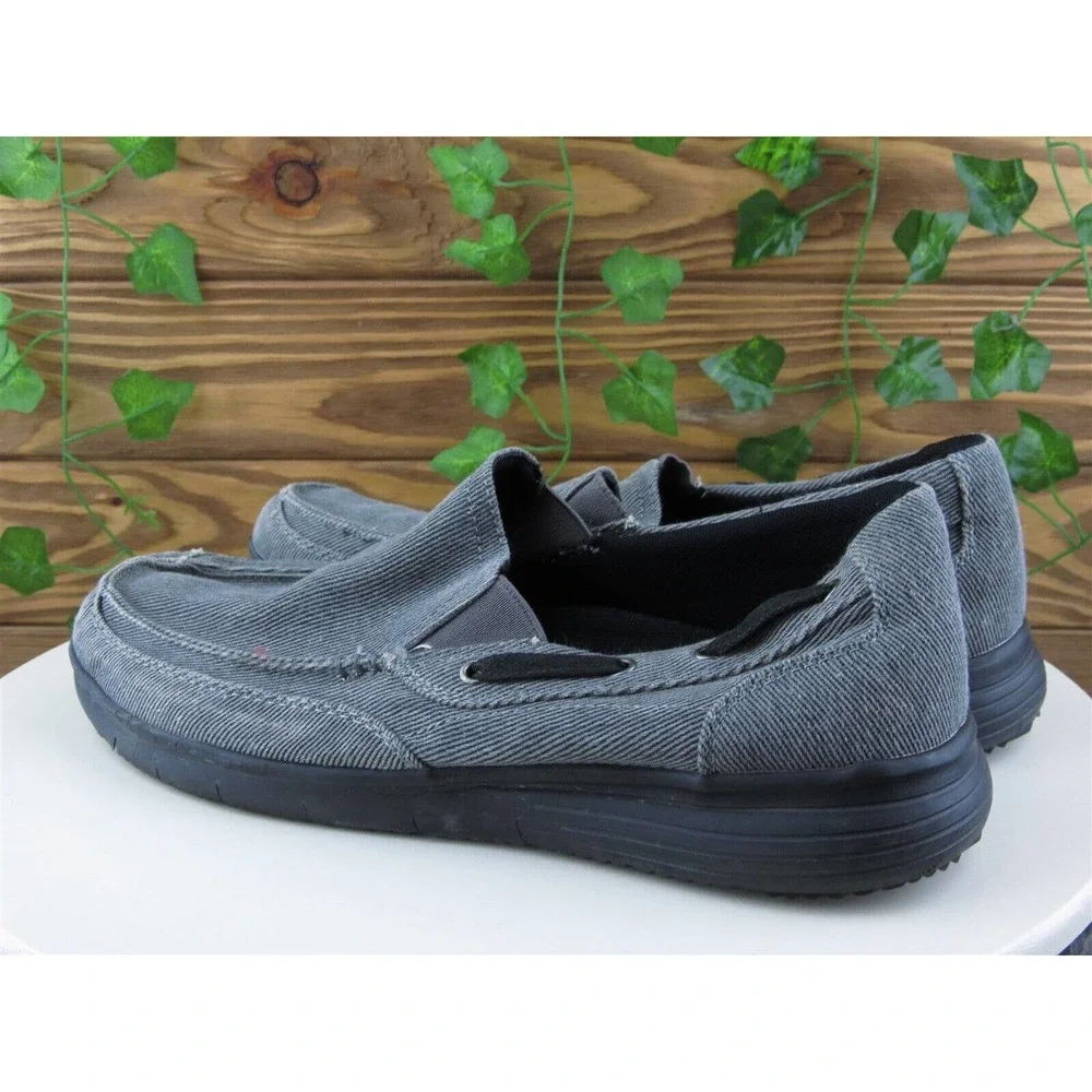 Propet Sz‎ 9.5 Slip-On Gray Textile Men Slip On MCX004C Medium (D, M)